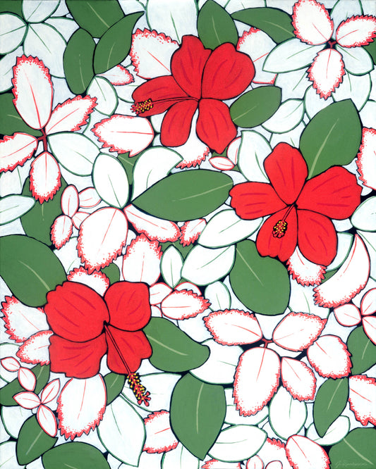 "Hibiscus Bush" Print