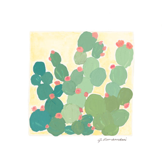 "Mini Pink Prickly Pear" Original Painting